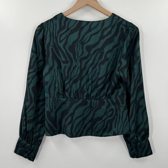 J. Crew Deep V-Neck Button Front Blouse - Picture 9 of 9